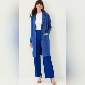Ann Taylor Cobalt Blue Sweater Coat